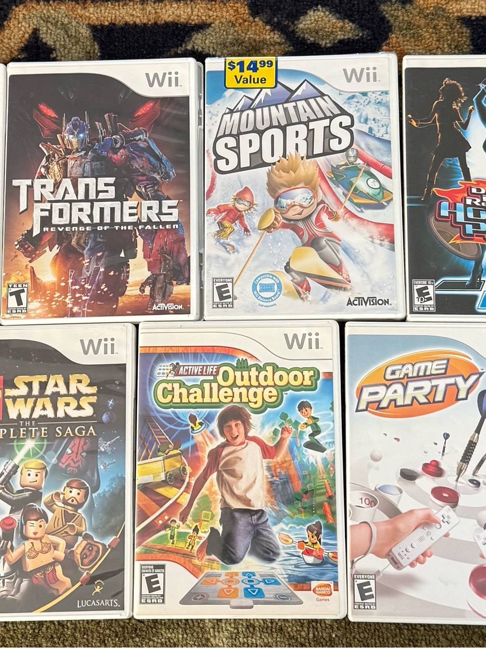 Nintendo Wii Lot Of 7 Games Complete In Box NASCAR Transformers Game Party